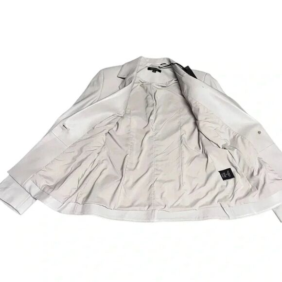 NWT women’s Lamarque X REVOLVE Betty Grey lamb Leather Blazer in Grey SZ small - Picture 5 of 12